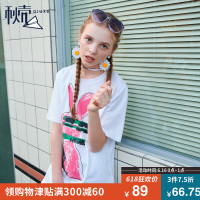 秋壳白色短袖T恤2019夏装 宽松韩版百搭印花上衣女生酷酷衣服