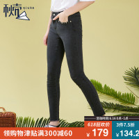 秋壳黑色牛仔裤女装2019夏季 韩版显瘦九分裤高腰修身小脚裤子