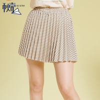 秋壳宽松超短半身裙2019夏装 女学生百褶裙韩范休闲显瘦a字裙