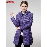鸭鸭反季秋冬新款女装轻薄羽绒服女中长款修身显瘦时尚外套B-5523