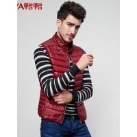 鸭鸭 新品纯色立领轻薄款羽绒马甲 春季男装外套D-5506