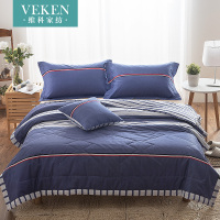 简约条纹几何可水洗纯棉夏凉被维科家纺全棉夏被儿童学生空调被