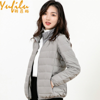 羽菲璐秋冬款轻薄羽绒服女短款无缝立领外套潮Y-206027