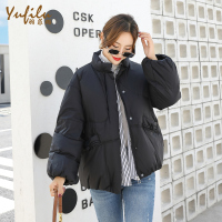 羽菲璐羽绒服女2020年冬季新款潮盘扣短款加厚羽绒服Y-206029