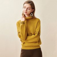 欧昵雪冬装高领菱形显瘦慵懒风打底针织衫女宽松长袖毛衣