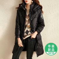 OUNIXUE欧昵雪 | [休闲保暖连帽棉服]冬季时尚中长款挡风防寒棉衣女装外套