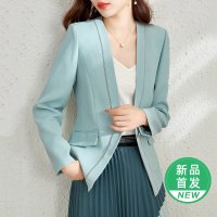 OUNIXUE欧昵雪 | [通勤西服外套]春季时尚金属链条V领直筒休闲女士小西装