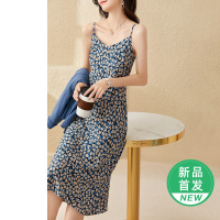 OUNIXUE欧昵雪 | [时尚修身连衣裙]气质吊带裙中长款过膝印花A字裙女