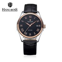 亨宝时男表石英机芯表防水日历罗马表蓝宝石面表