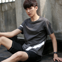 唐狮2017夏季新款短袖T恤男圆领纯棉休闲体恤学生上衣男装韩版潮