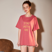 唐狮2018夏装新款纯棉短袖T恤女印花圆领T恤宽松韩版ulzzang上衣