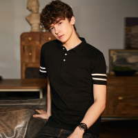 唐狮2018夏季新款polo衫男短袖日系翻领小清新细节学生保罗衫潮