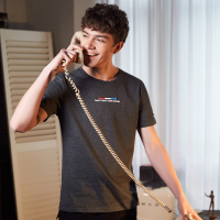 唐狮2018夏装新款短袖T恤男韩版潮流胸口绣花青年时尚上衣打底衫