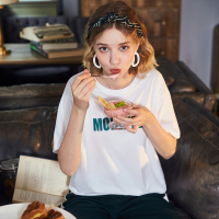唐狮T恤短袖女夏2018新款白色T恤女短袖学生宽松韩版ulzzang短袖