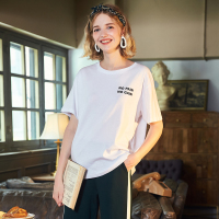 唐狮上衣女夏新款2018白色T恤短袖女学生宽松韩版ulzzang