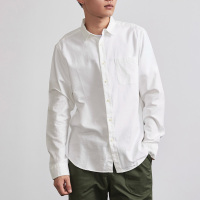 唐狮2018秋季衬衫男长袖白色外穿衬衣青年文艺学生寸衣宽松韩版潮