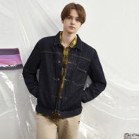 唐狮2018秋装新款牛仔外套原色chic外套男韩版潮流修身帅气夹克