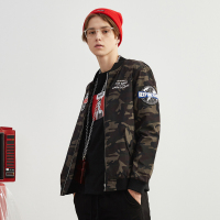 唐狮2018秋新款迷彩男外套韩版潮流帅气学生bf风贴标夹克上衣