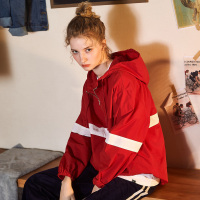 唐狮2018秋新款外套女宽松连帽套头原宿风情侣装ins超火的上衣潮