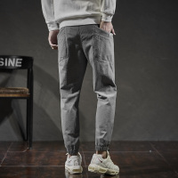 唐狮2018秋季休闲裤男束脚裤宽松裤子男韩版潮流仿麻男裤长裤