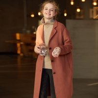 唐狮2018冬装新款外套女宽松长款双面羊绒毛呢外套流行大衣韩版潮