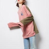 唐狮2018秋冬新款圆领卫衣女套头长袖宽松上衣女韩版卫衣女潮