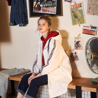 2019唐狮中长款韩版bf风春季新款秋装外套宽松连帽百搭学生女风衣