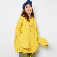 唐狮卫衣2019新款女长袖韩版潮卫衣女连帽宽松上衣女慵懒风卫衣