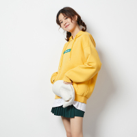 唐狮连帽卫衣女2019新款女韩版红色卫衣女宽松潮oversize卫衣