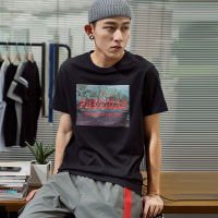 唐狮2019夏季新款短袖T恤男圆领纯棉韩版潮流印花半袖学生上衣