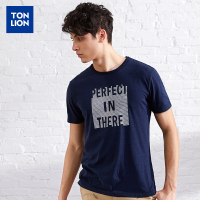 唐狮夏装新款短袖T恤 男字母印花韩版学生上衣体恤衫