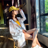 唐狮防晒衣女2019新款红宽松韩版学生超仙薄款外套夏天长款百搭
