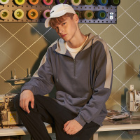 唐狮2019春秋新款卫衣男潮宽松嘻哈连帽长袖拉链外套运动休闲装