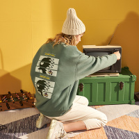 唐狮2019秋季新款圆领卫衣女宽松韩版潮长袖上衣