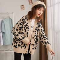 2019唐狮秋季新款针织开衫毛衣女外套慵懒风宽松百搭学生上衣线衣