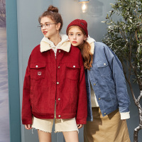 唐狮2019冬新款韩版宽松流行灯芯绒外套ins复古原宿风休闲上衣女