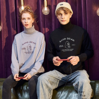 唐狮2019冬季新款高领卡通毛衣男女图案针织衫学生打底衫情侣装