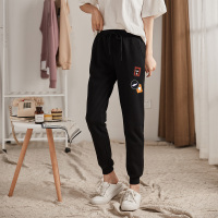 唐狮2019新款秋冬加绒显瘦宽松运动裤女休闲裤哈伦裤女束脚韩版