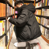 唐狮男士羽绒服男短款2019冬季新款帅气学生工装面包服外套韩版潮