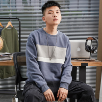 唐狮2019卫衣男春秋款chic韩版潮流拼接撞色套头帽衫宽松休闲装