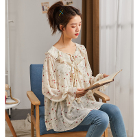 唐狮2020年春款雪纺衬衫女韩版宽松女装上衣长袖衬衣女设计感小众