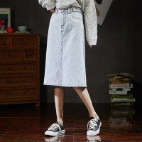 唐狮2020牛仔裙女新款牛仔半身裙高腰a字裙女春夏韩版显瘦半身裙