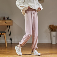 唐狮2020春新款休闲裤女显瘦薄九分宽松运动裤女显瘦哈伦裤裤束脚