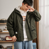 唐狮2020春秋新款连帽工装外套男港风宽松休闲帅气ins潮男士上衣