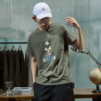 唐狮2020夏季新款短袖T恤男卡通图案印花学生宽松圆领半袖打底衫