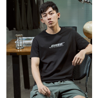 唐狮短袖T恤男2020夏装新款港风印花纯棉宽松青少年学生打底上衣
