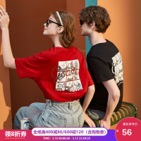 唐狮2020夏季新款情侣短袖圆领T恤宽松休闲上衣男