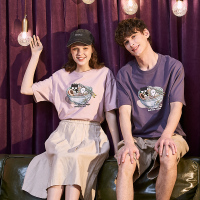 唐狮2020夏季新款情侣装短袖T恤卡通图案宽松半袖夏装学生衣服潮