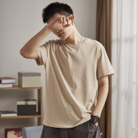 唐狮T恤男短袖2019夏季新款纯色圆领男装修身棉韩版潮流打底衫