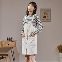 唐狮2020年春季新款半身裙女白色牛仔背带裙遮胯显瘦牛仔短裙女夏